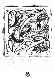 ROOSTER 2020, Limited Linocut